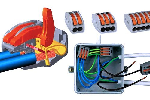Виды соединений электропроводки между собой