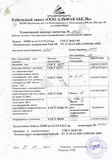 Технический паспорт