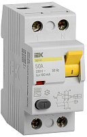 Выключатель дифференциального тока (УЗО) 2п 50А 100мА тип AC ВД1-63 IEK MDV10-2-050-100 – купить по низкой цене. Дифференциальные автоматы
