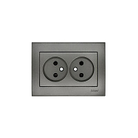 Розетка 2-м Rain без заземл. керамика матов. черн. графит LEZARD 703-4141-128 – купить по низкой цене. Низковольтное оборудование