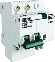 Выключатель автоматический дифференциального тока 2п C 10А 30мА тип AC 4.5кА ДИФ-101 4.5мод. DEKraft 15002DEK – купить по низкой цене. Автоматические выключатели