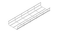 Лоток проволочный 200х50 L3000 сталь 4мм PL50-200-3000 оцинк. КМ LO26657