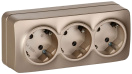 Розетка 3-м ОП GLORY РС23-3-ХШм 16А с заземл. без защ. шторок шампань матов. IEK ERH31-K37M-16 – купить по низкой цене. Низковольтное оборудование