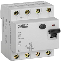 Выключатель дифференциального тока (УЗО) 4п 40А 100мА тип AC ВД1-63 GENERICA IEK MDV15-4-040-100 – купить по низкой цене. Дифференциальные автоматы