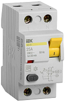 Выключатель дифференциального тока (УЗО) 2п 25А 30мА тип AC ВД1-63 IEK MDV10-2-025-030 – купить по низкой цене. Дифференциальные автоматы