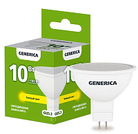 Лампа светодиодная MR16 10Вт софит 3000К GU5.3 230В GENERICA LL-MR16-10-230-30-GU5-G купить оптом