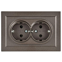 Розетка 2-м СП BRITE РС12-3-БрТБ 16А в сборе с заземл. без защ. шторок бронза IEK BR-R21-16-K45-F – купить по низкой цене. Низковольтное оборудование