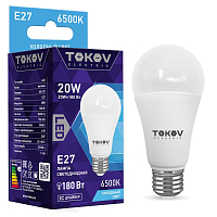 Лампа светодиодная 20Вт А60 6500К Е27 176-264В TOKOV ELECTRIC TKE-A60-E27-20-6.5K купить оптом