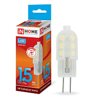 Лампа светодиодная LED-JC-VC 1.5Вт 12В 4000К нейтр. бел. G4 95лм IN HOME 4690612019758 купить оптом