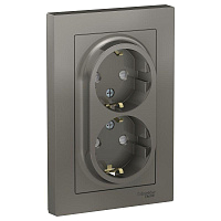 Розетка 2-м СП AtlasDesign 16А IP20 с заземл. защ. шторки в сборе сталь SE ATN000926 – купить по низкой цене. Низковольтное оборудование