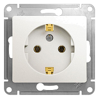 Розетка 1-м СП Glossa 16А IP20 с заземл. механизм перламутр. SE GSL000643 – купить по низкой цене. Низковольтное оборудование