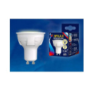 Лампа светодиодная LED-JCDR 6W/WW/GU10/FR PLP01WH Яркая JCDR 6Вт матовая 3000К тепл. бел. GU10 (упак. картон) Uniel UL-00002423 купить оптом