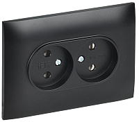 Розетка 2-м SKANDY 10А без заземл. без защ. шторок в сборе SK-R10Bl черн. IEK SK-R20-10-K02-F – купить по низкой цене. Низковольтное оборудование