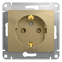 Розетка 1-м СП Glossa 16А IP20 с заземл. защ. шторки механизм титан SE GSL000445 – купить по низкой цене. Низковольтное оборудование