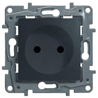 Розетка 1-м СП Etika 16А IP31 250В 2P без заземл. защ. шторки немецк. стандарт винтов. клеммы механизм антрацит Leg 672634 – купить по низкой цене. Низковольтное оборудование