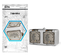 Розетка 2-м ОП Dita 16А IP54 250В с заземл. с прозр. крышкой сер.TOKOV ELECTRIC TKL-DT-R2Z-C06T-IP54 – купить по низкой цене. Низковольтное оборудование