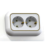 Розетка 2-м СП Валентина РС16-830 16А IP20 с заземл. бел./зол. Кунцево 5448 – купить по низкой цене. Низковольтное оборудование