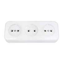 Розетка 3-м ОП 16А IP20 без заземл. бел. Bylectrica РА16-244 – купить по низкой цене. Низковольтное оборудование