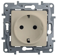Розетка 1-м СП Etika 16А IP31 250В 2P+E с заземл. защ. шторки немецк. стандарт винтов. клеммы механизм сл. кость Leg 672322 – купить по низкой цене. Низковольтное оборудование