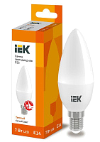 Лампа светодиодная ECO C35 7Вт свеча 3000К E14 230В IEK LLE-C35-7-230-30-E14 купить оптом