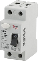 Выключатель дифференциального тока (УЗО) 1P+N 50А 100мА ВД1-63 Pro NO-902-36 ЭРА Б0031881 – купить по низкой цене. Дифференциальные автоматы