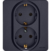 Розетка Inspiria 16А 250В 2х2P+E немецк. стандарт антрацит Leg 673753 – купить по низкой цене. Низковольтное оборудование