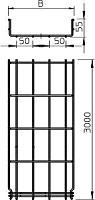 Лоток проволочный 300х55 L3000 сталь 4.8мм GRM 55 300 FT гор. оцинк. OBO 6001424