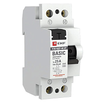Выключатель дифференциального тока (УЗО) 2п 25А 30мА тип AC Basic электрон.EKF elcb-2-25-30e-sim – купить по низкой цене. Дифференциальные автоматы