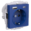 Розетка AtlasDesign 16А с 2-мя заряд. устройствами USB тип A+C 5В/2.4А/3.0А 2х5В/1.5А механизм аквамарин SE ATN001132 – купить по низкой цене. Низковольтное оборудование