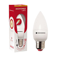 Лампа светодиодная CN 5Вт свеча 3000К тепл. бел. E27 340лм 220-240В ЭКОНОМКА Eco_LED5wCNE2730 купить оптом