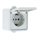 Розетка 1-м ОП Прага 16А IP44 с заземл. с крышкой бел. EKF EKR16-029-10-44 – купить по низкой цене. Низковольтное оборудование