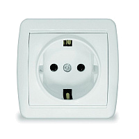 Розетка 1-м ОП Клио 16А IP44 с заземл. бел. UNIVersal К2228 – купить по низкой цене. Низковольтное оборудование