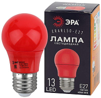 Лампа светодиодная ERARL50-E27 A50 3Вт груша красн. E27 13SMD для белт-лайт ЭРА Б0049580 купить оптом