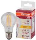 Лампа светодиодная филаментная LED STAR CLASSIC A 60 7W/827 230V FIL FS1 E27 OSRAM 4058075055315 купить оптом