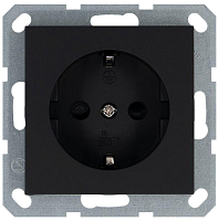 Розетка 1-м Shuko 16А IP20 с заземл. защ. шторки механизм черн. матов. soft touch Jasmart G5501PB – купить по низкой цене. Низковольтное оборудование