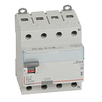 Выключатель диф. тока 4п 63А 30мА тип AC DX3 Leg 411704 – купить по низкой цене. Дифференциальные автоматы