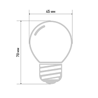 Лампа светодиодная 1Вт шар d45 5LED тепл. бел. E27 Neon-Night 405-116 купить оптом