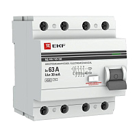 Выключатель дифференциального тока (УЗО) 4п 63А 30мА тип AC ВД-100 (электромех.) PROxima EKF elcb-4-63-30-em-pro – купить по низкой цене. Дифференциальные автоматы