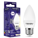 Лампа светодиодная 10Вт С37 3000К Е27 176-264В TOKOV ELECTRIC TKE-C37-E27-10-3K купить оптом