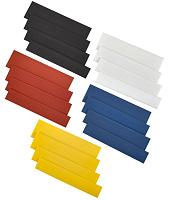 Набор трубок термоусадочных тонкостен. ТТУ 8/4; 10/5; 12/6; 14/7 (Ж; С; К; Ч; Б) 20х8см разноцвет. IEK UDRS-D8-D14-10-2 купить оптом