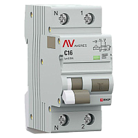 Выключатель автоматический дифференциального тока 2п (1P+N) C 16А 10мА тип A 6кА DVA-6 AVERES EKF rcbo6-1pn-16C-10-a-av – купить по низкой цене. Автоматические выключатели