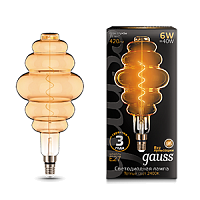 Лампа светодиодная филаментная Black Vintage Filament Flexible 6Вт BD200 2400К E27 200х410мм Golden Gauss 158802006 купить оптом