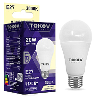 Лампа светодиодная 20Вт А60 3000К Е27 176-264В TOKOV ELECTRIC TKE-A60-E27-20-3K купить оптом