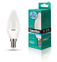 Лампа светодиодная LED5-C35/845/E14 5Вт свеча 4500К бел. E14 405лм 220-240В Camelion 12032 купить оптом