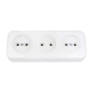 Розетка 3-м ОП 16А IP20 без заземл. бел. Bylectrica РА16-244 – купить по низкой цене. Низковольтное оборудование