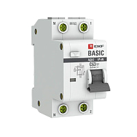 Выключатель автоматический дифференциального тока 2п (1P+N) C 63А 30мА тип AC 4.5кА АД-12 Basic EKF DA12-63-30-bas – купить по низкой цене. Автоматические выключатели