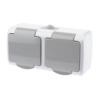 Розетка 2-м ОП 16А 250В 2P+E Schuko IP54 защ. шторки с заземл. Atlantic сер. 5-204-03 Intro Б0051061 – купить по низкой цене. Низковольтное оборудование