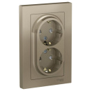 Розетка 2-м СП AtlasDesign 16А IP20 с заземл. защ. шторки в сборе шампань SE ATN000526 – купить по низкой цене. Низковольтное оборудование