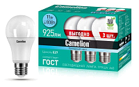 Лампа светодиодная LED11-A60-3/845/E27 11Вт 220В ПРОМО (уп.3шт) Camelion 14711 купить оптом