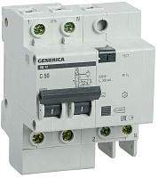 Выключатель автоматический дифференциального тока 2п 50А 300мА АД12 GENERICA MAD15-2-050-C-300 – купить по низкой цене. Автоматические выключатели